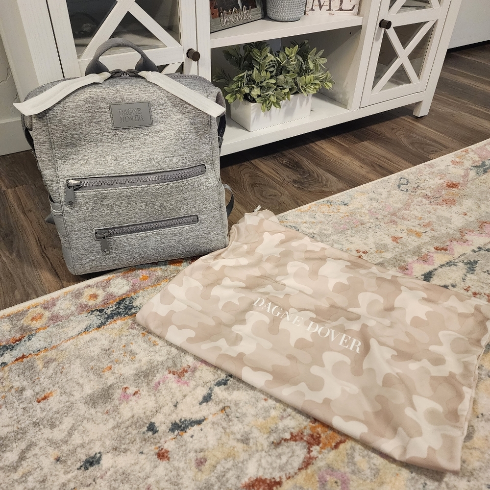 Dagne Dover Medium Heather Gray Indi Backpack new with tags
